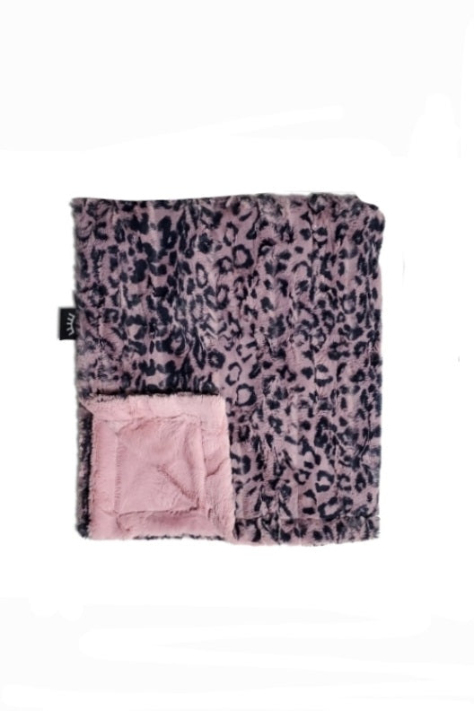 Mauve Leopard Minky Blanket