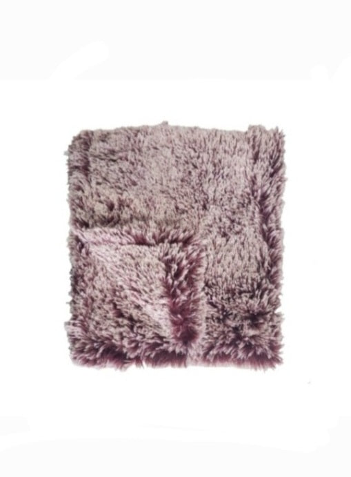 Shaggy Merlot Minky Blanket