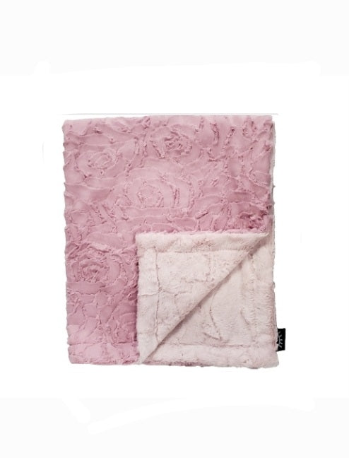 Rosey Frost Mauve Minky Blanket