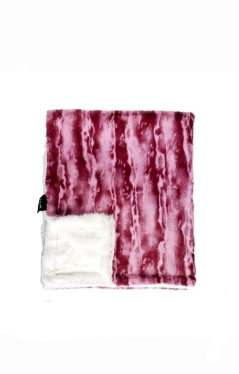 Marble Raspberry Minky Blanket