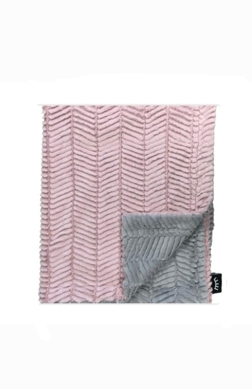 Ziggy Mauve Silver Minky Blanket