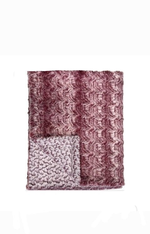 Princess Ridge Merlot Minky Blanket