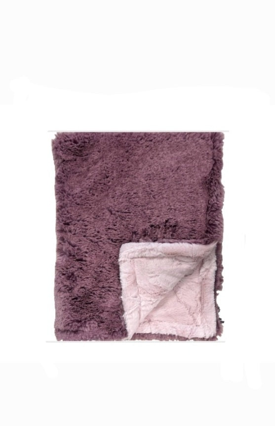 Fuzzy Cuddle Merlot Minky Blanket