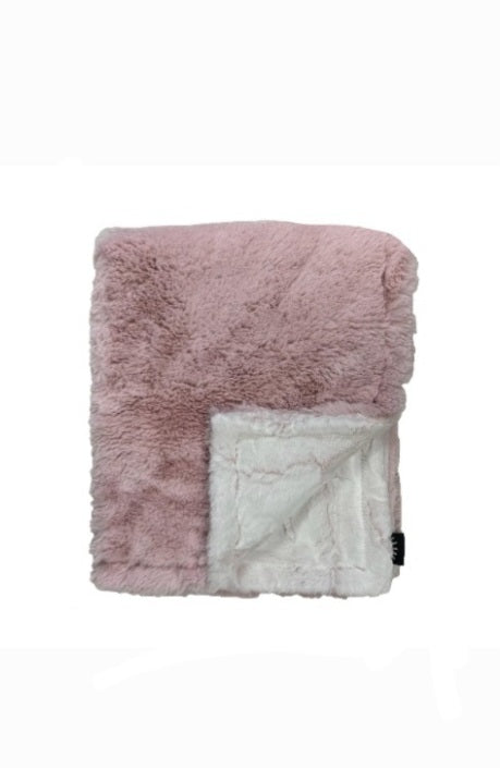 Fuzzy Mauve Minky Blanket