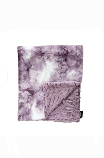 Sorbet Zebra Violet Minky Blanket