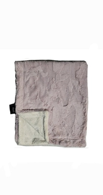 Mauve Cream Sparkle Minky Blanket