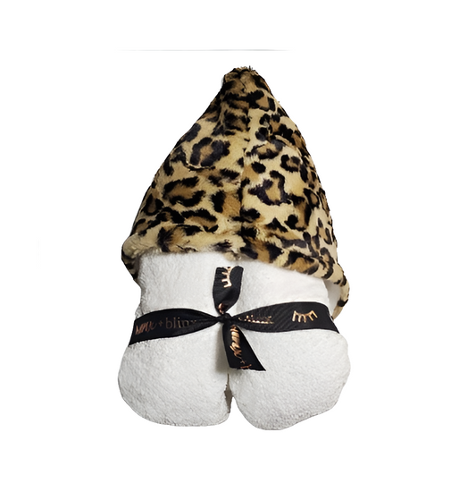 Leopard Tan Hooded Towel