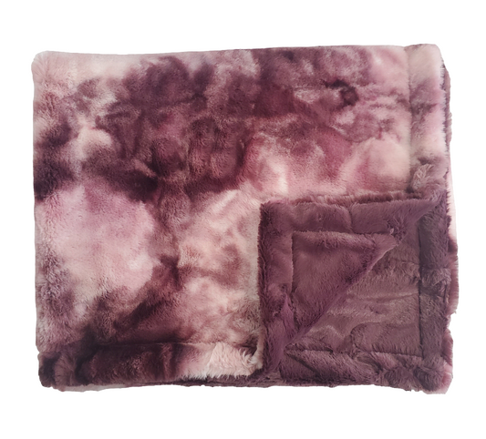 Fluffy Sorbet Merlot Minky Blanket