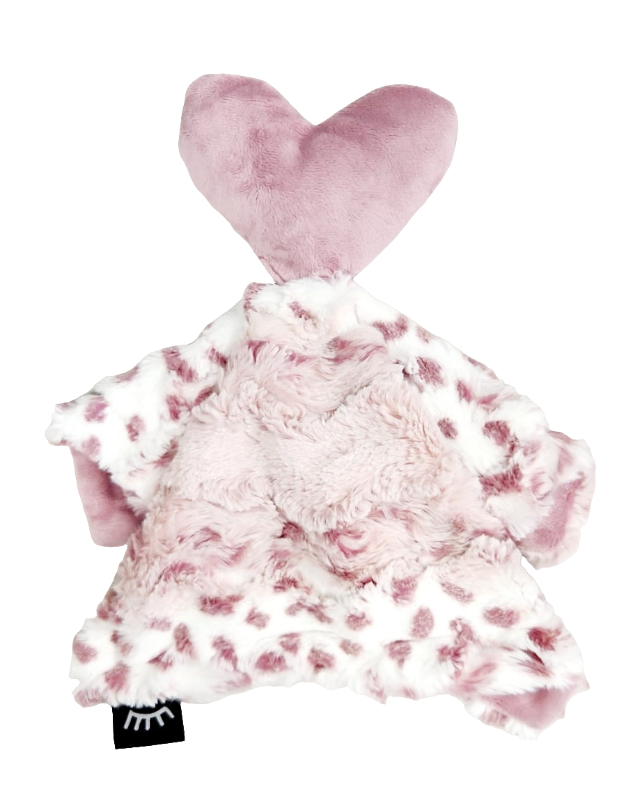 Nature Mauve Heart Minky Lovey