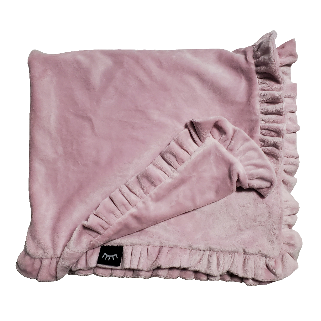 Ruffle Blush Minky Blanket