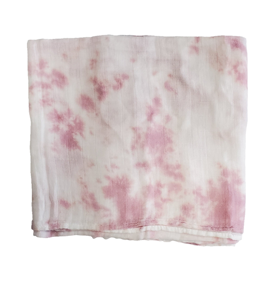 Mauve Tiedye Muslin Swaddle