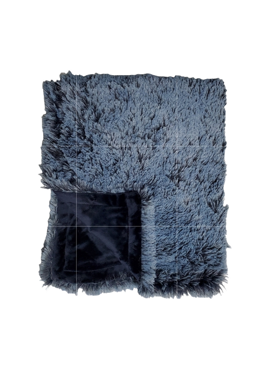 Shaggy Navy Minky Blanket