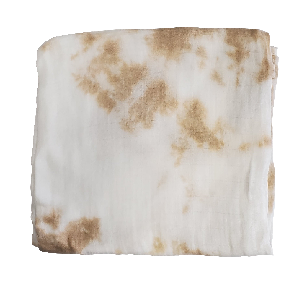 Taupe Tiedye Oversized Muslin Swaddle