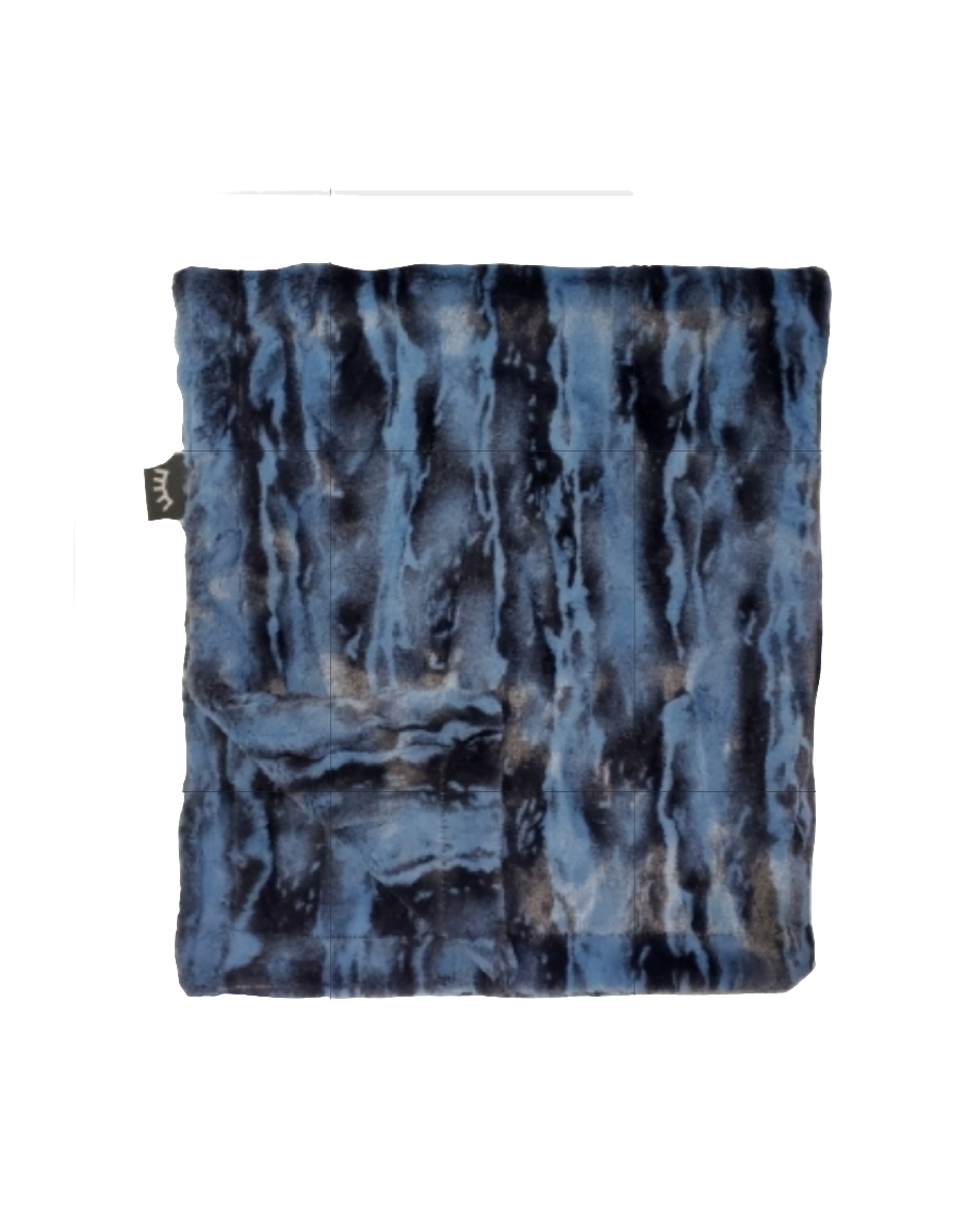 Marble Navy Minky Blanket