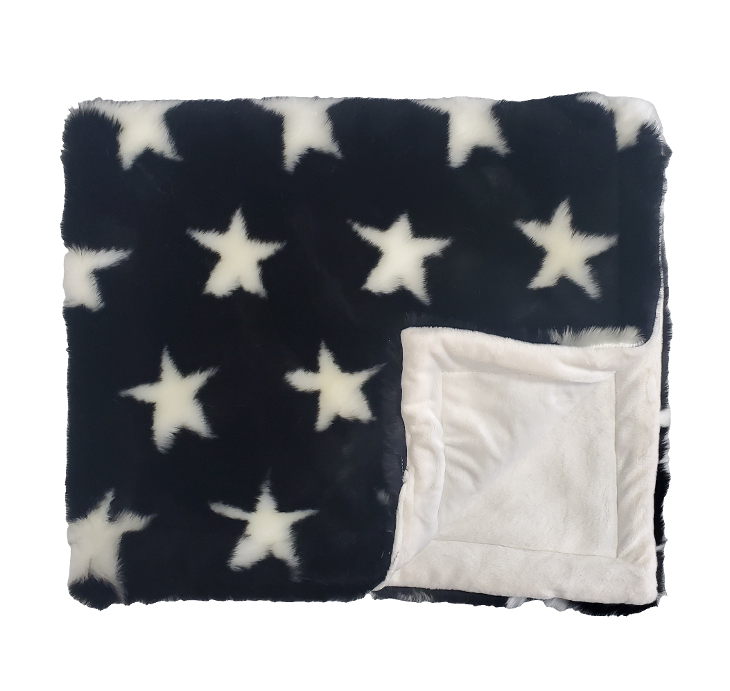 Stars Cream Minky Blanket