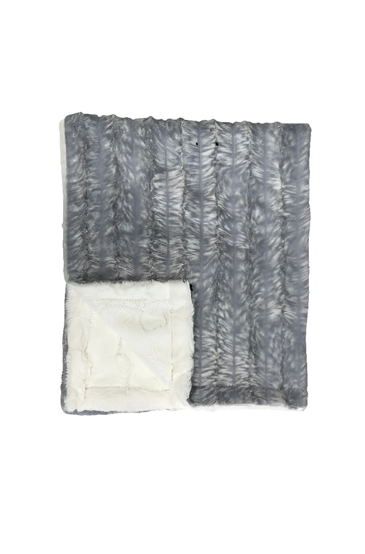 Hawk Silver Cream Minky Blanket