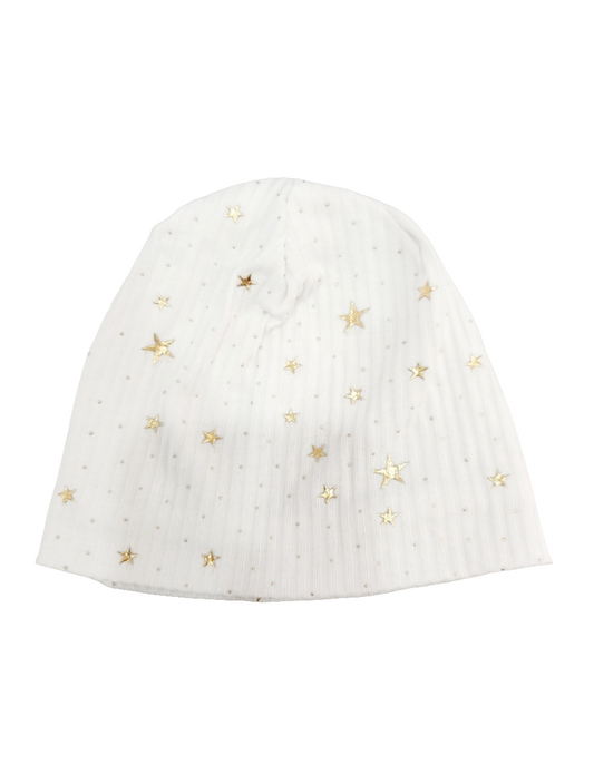 Gold Stars White Cotton Hat