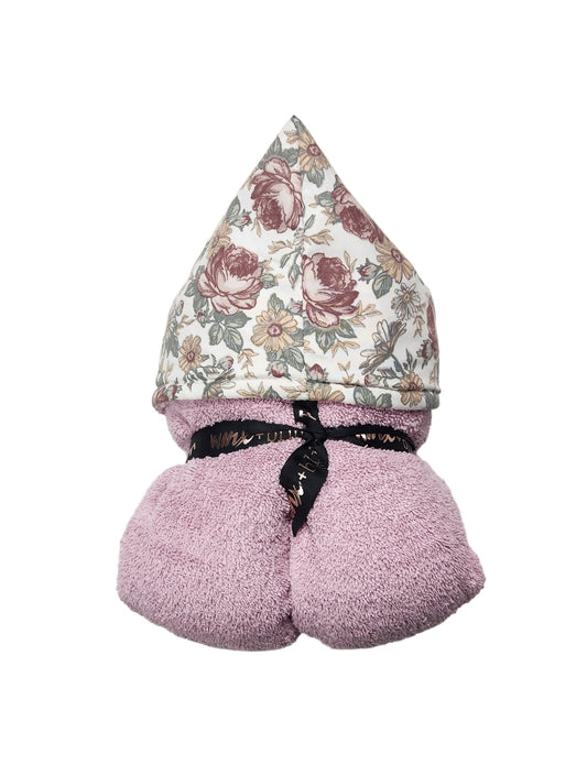 NEW Floral Rose Hooded Towel