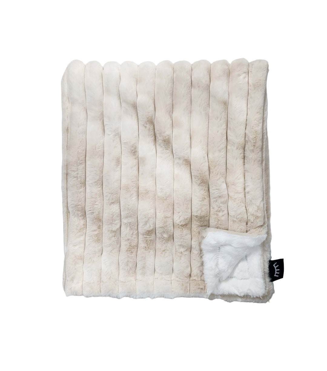 NEW Lux Taupe Minky Blanket