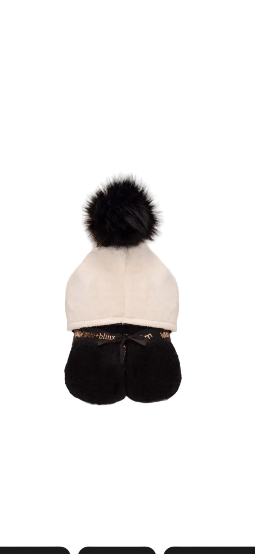 Pompom B&W Hooded Towel