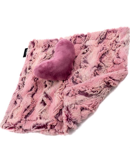 Wild Rabbit Mauve Heart Minky Lovey