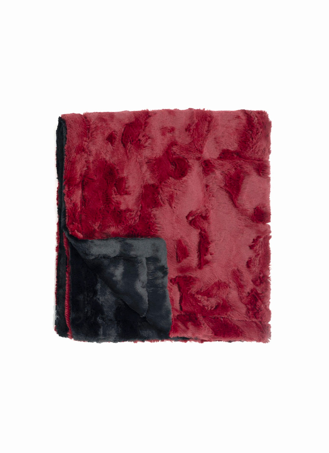 Cozy Merlot Black Minky Blanket