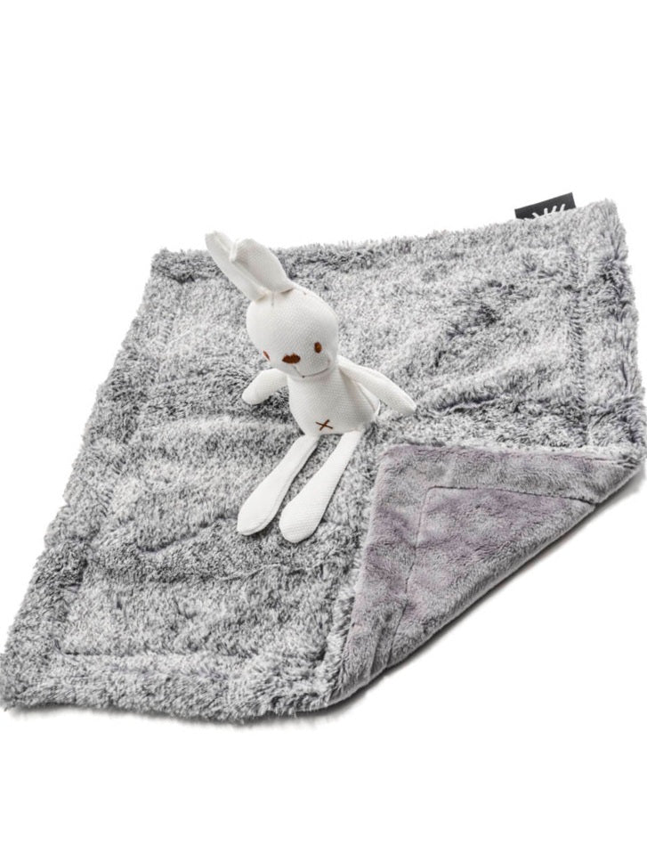 Heather Grey Bunny Minky Lovey