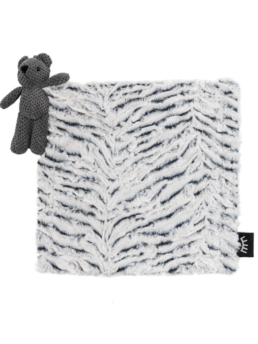 NEW Zebra Snow Grey Bear Lovey