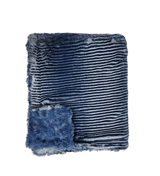 NEW Dania Blue Minky Blanket