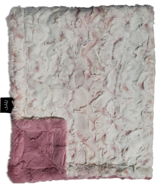 Owl Mauve Minky Blanket
