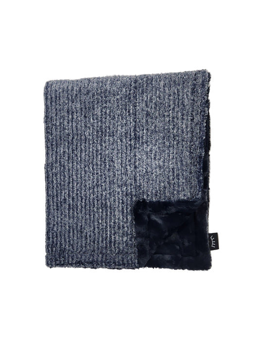 NEW Knit Navy Minky Blanket