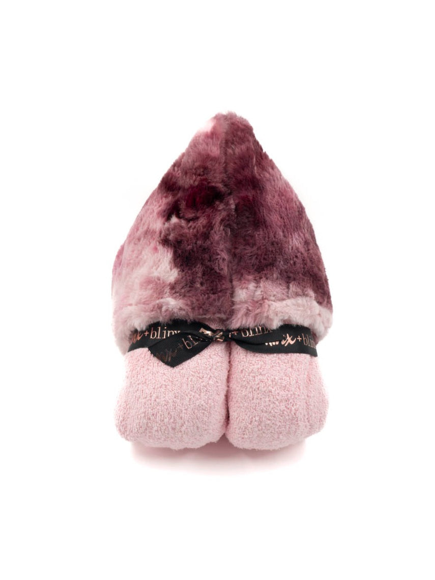 Fluffy Sorbet Merlot Hooded Towel