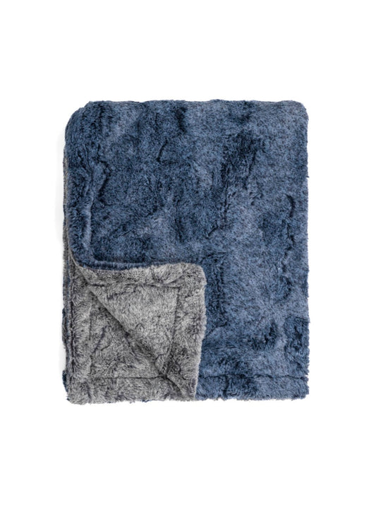Frosted Navy Fog Minky Baby Blanket