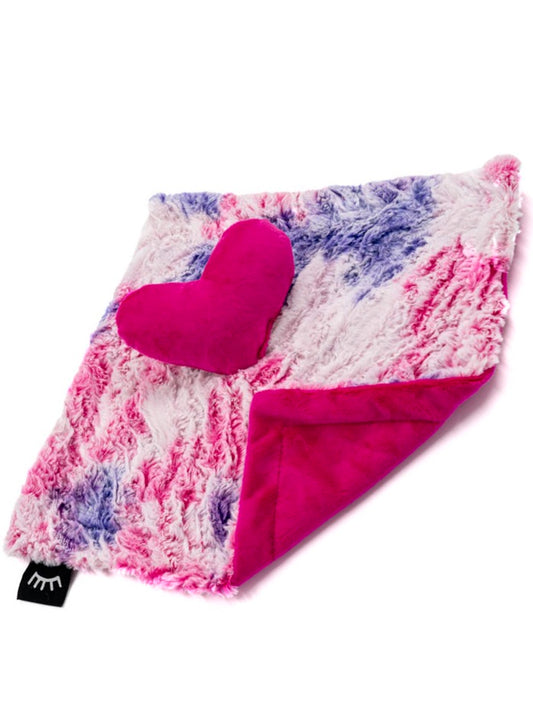 Zebra Cotton Candy Heart Minky Lovey