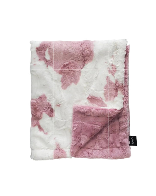 Spot Mauve Minky Baby Blanket