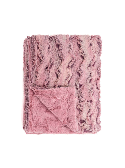 Wild Rabbit Mauve Minky Baby Blanket