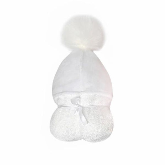 Pompom White Hooded Towel