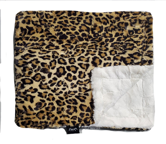 Leopard Tan Minky Blanket