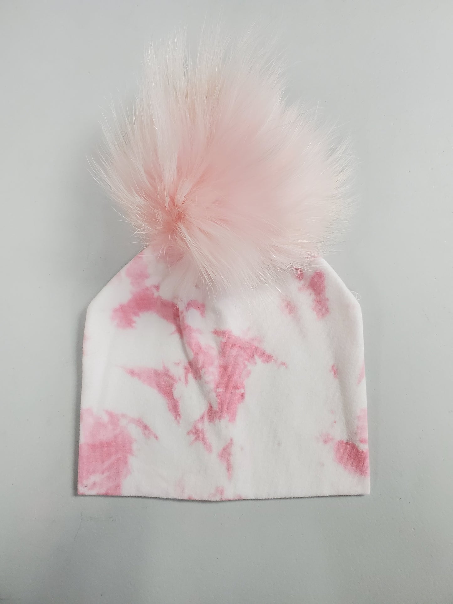 Tiedye Pink Cotton Pompom Hats