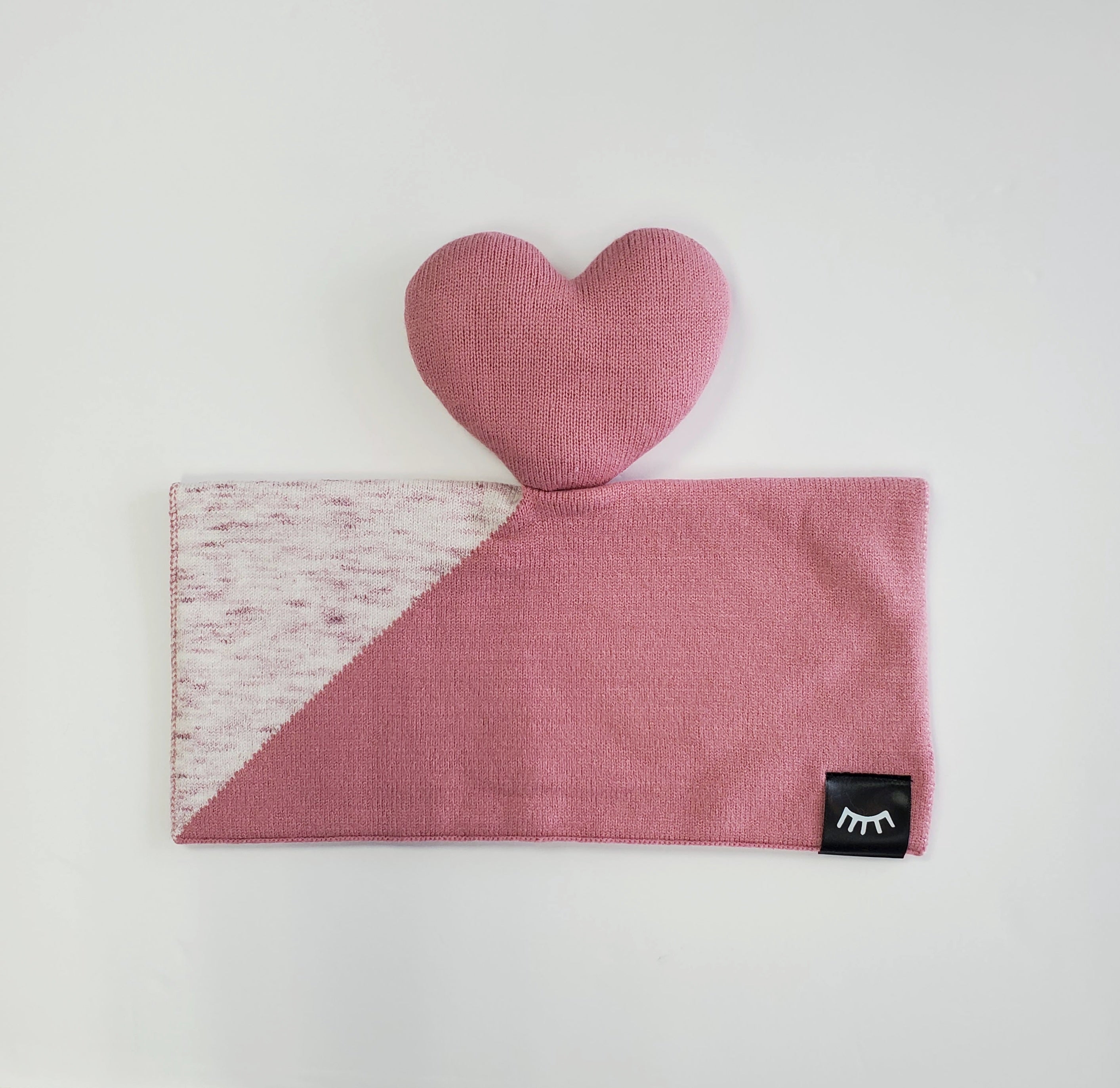 NEW! Mauve Heart Knit Lovey