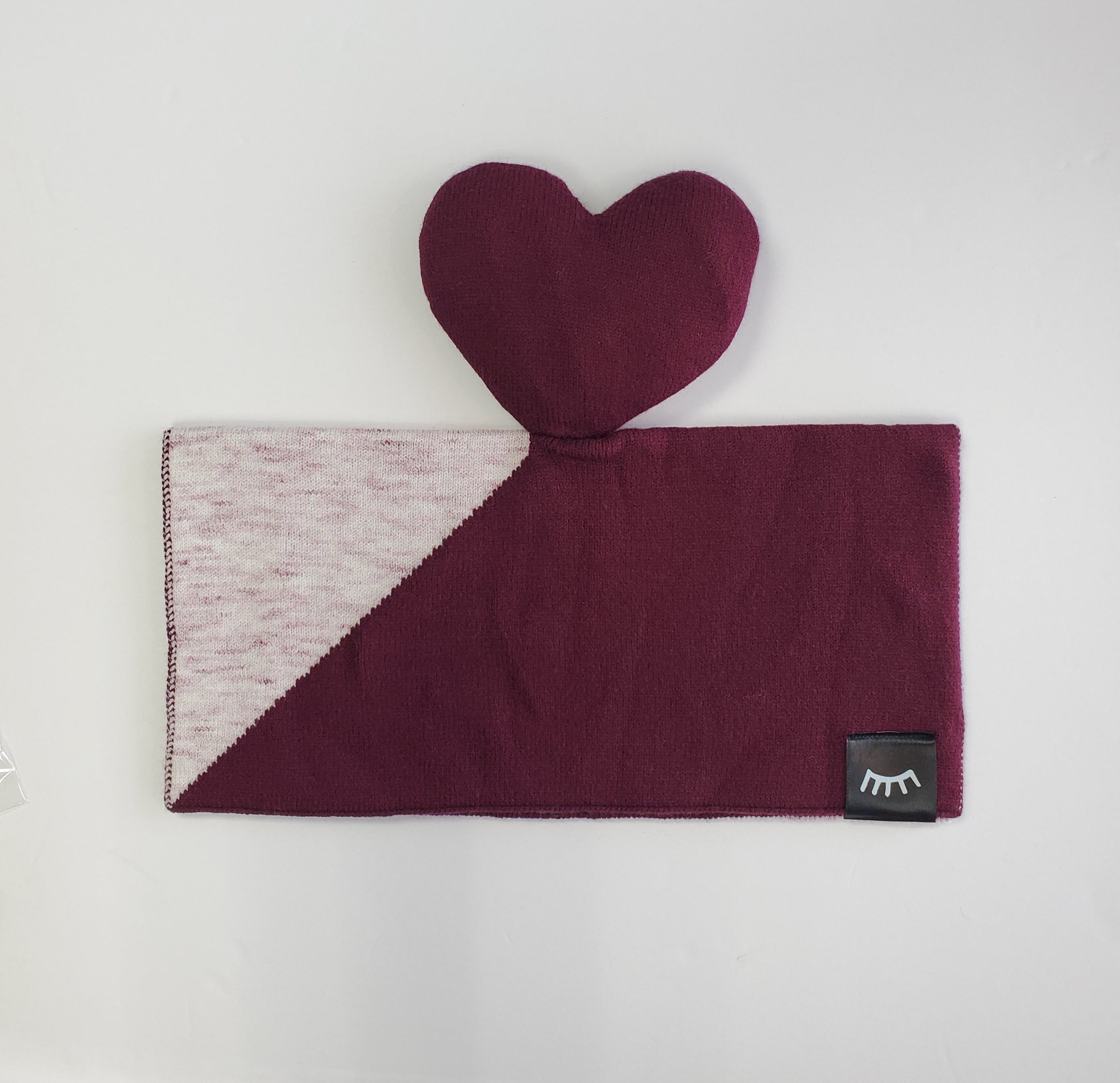 NEW! Merlot Heart Knit Lovey