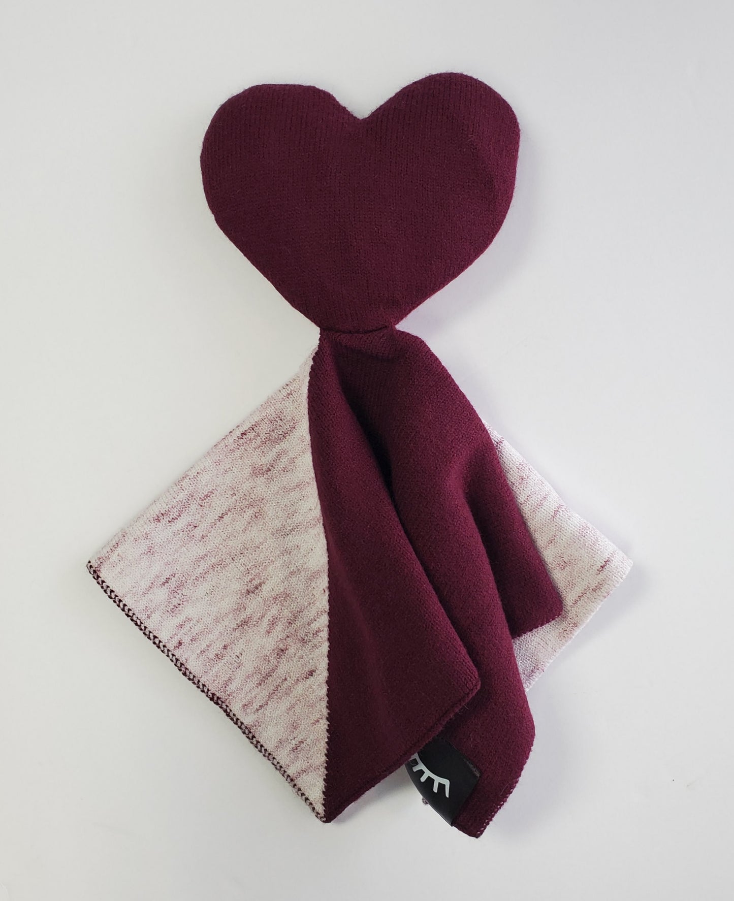 Merlot Heart Knit Lovey