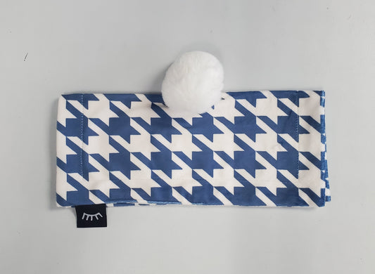 Houndstooth Cobalt Mini Minky Lovey