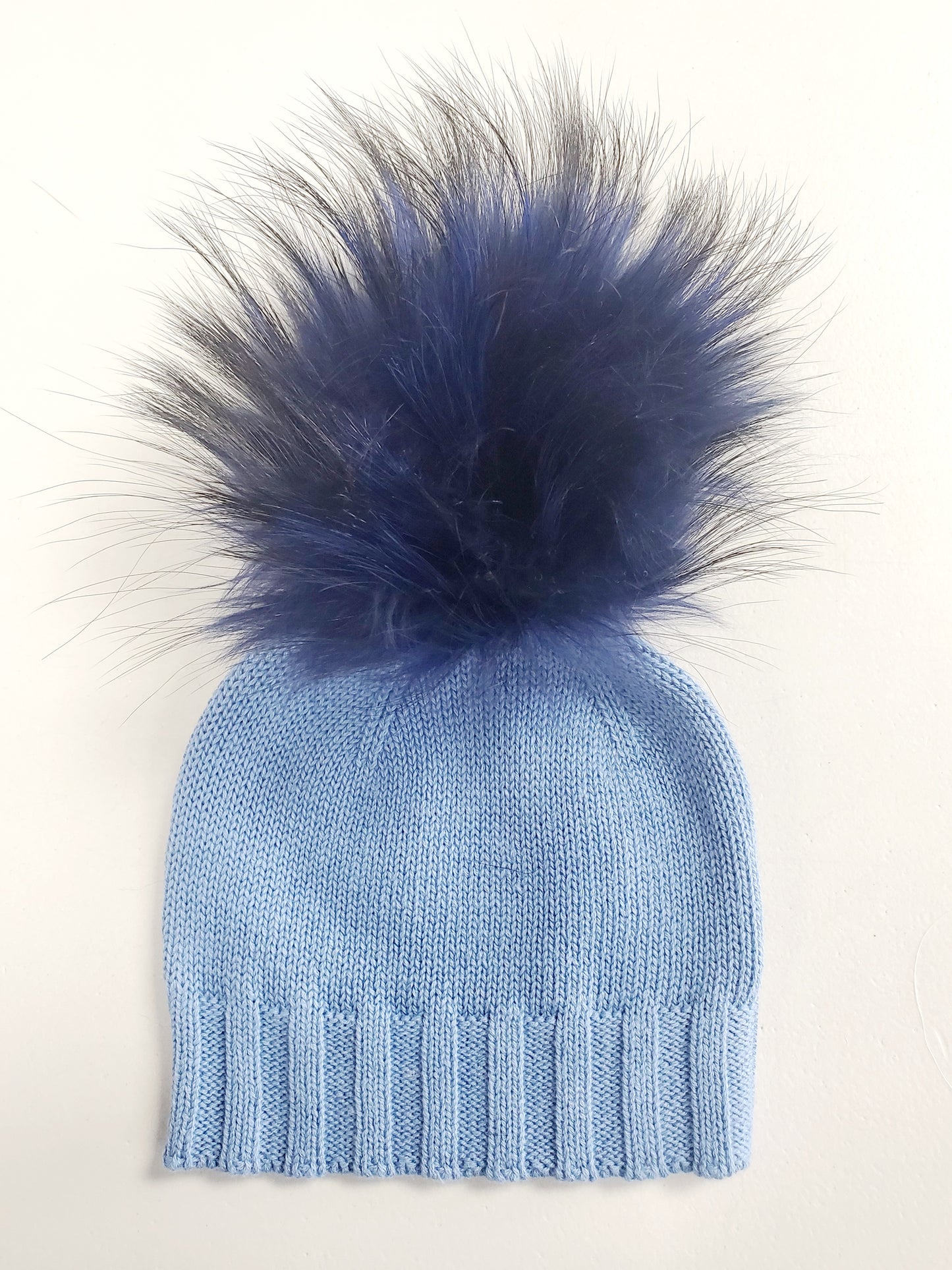 Cotton Knit Hat - Cobalt Navy 0-6 months