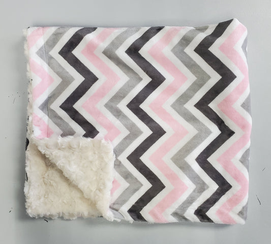 SAMPLE Chevron Pink Blanket (Final Sale)