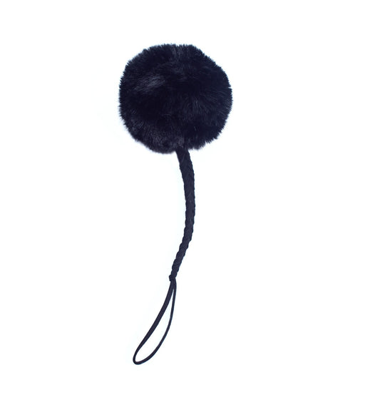 Black Mono Pom Paci Clip